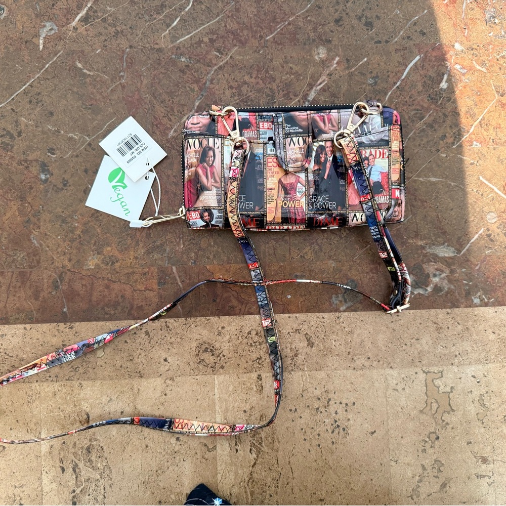 NWT Michelle Obama Magazine Print Crossbody Bag - Multicolor

LOT C